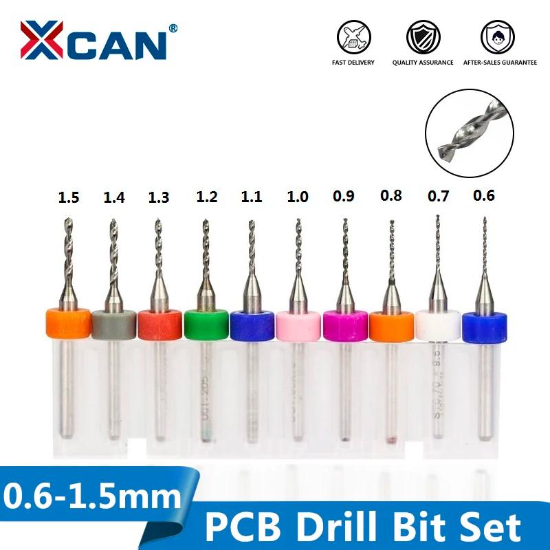 Free Shipping 10pcs 0.6mm-1.5mm Import Carbide PCB Drill Bits Print Circuit Board Mini CNC Drilling Bit Set