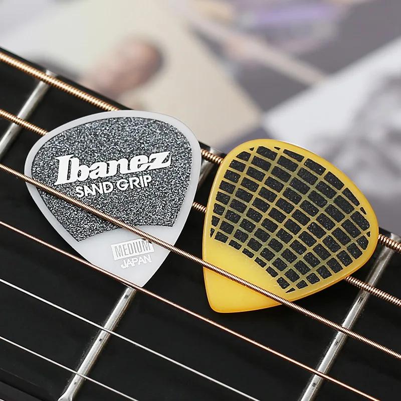 Ibanez Guitar Picks Grip Wizard Series Sand Grip Anti-slip Plectrum 0.8/1.0/1.2mm Guitar Accessories Made in Japan