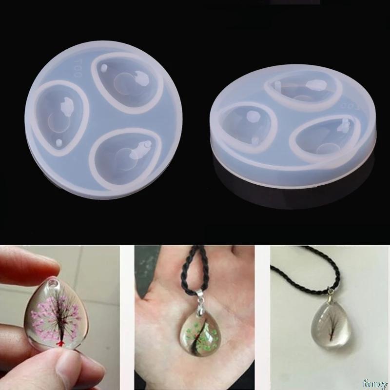 DIY Silicone Pendant Water Drop Gem Mold Epoxy Resin Casing Craft Jewelry Making Tool