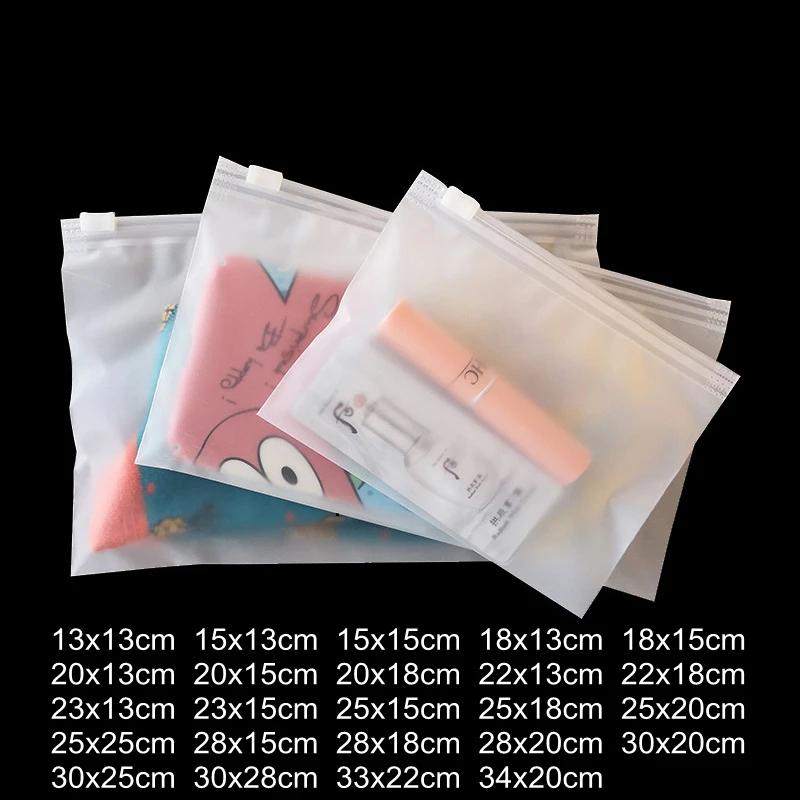 10Pcs 16Wires Frosted Zipper Bag Underwear Panties Socks Packaging Supplies Socks Cosmetic Storage Bags With Air Hole Resealable