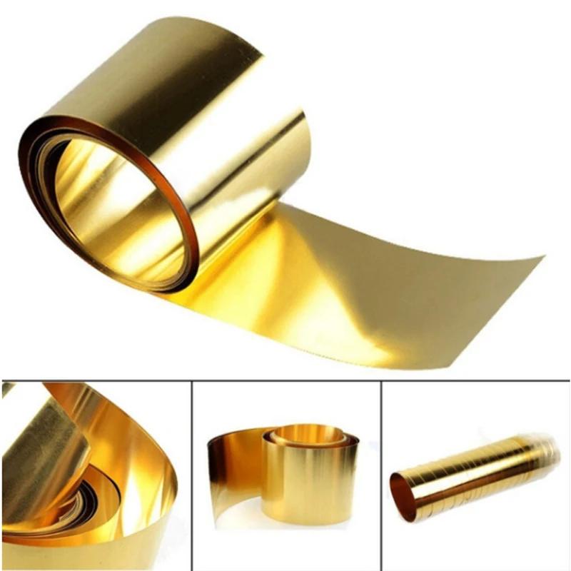 Brass Sheet Brass Flat Thick 0.01-0.3mm Width 10-200 mm Brass Metal Thin Sheet Foil Plate Length 100mm~1000mm