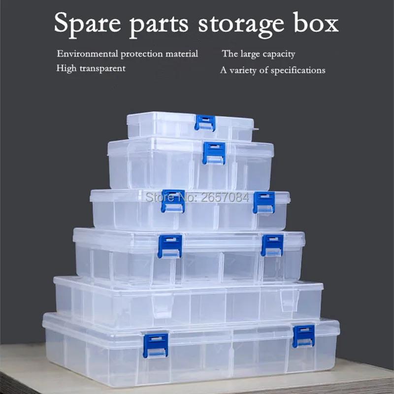 Transparent plastic large capacity environmental protection material spare parts type box cover large thickening storage box