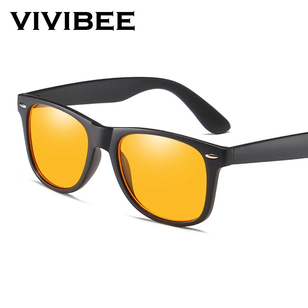 VIVIBEE Classic Square Gaming Blue Light Blocking Glasses Men Yellow Women Office Anti Light Eyeglasses Computer Filter Goggles