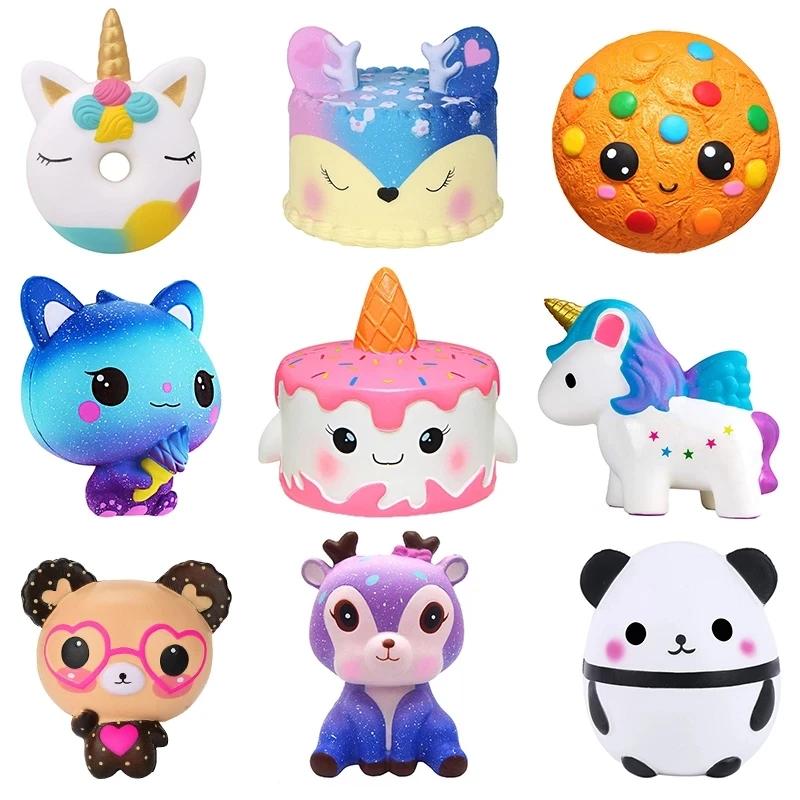 Jumbo Squishy Kawaii Unicorn Horse Cake Deer Animal Panda Squishies Slow Rising Stress Relief Squeeze Toys for Kids