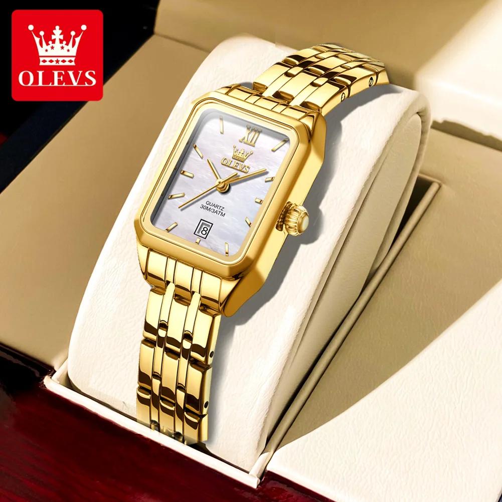 OLEVS Luxury Brands Women's Watches Trend Waterproof Simple Atmosphere Stainless Steel Quartz Wrist watch Original Certification