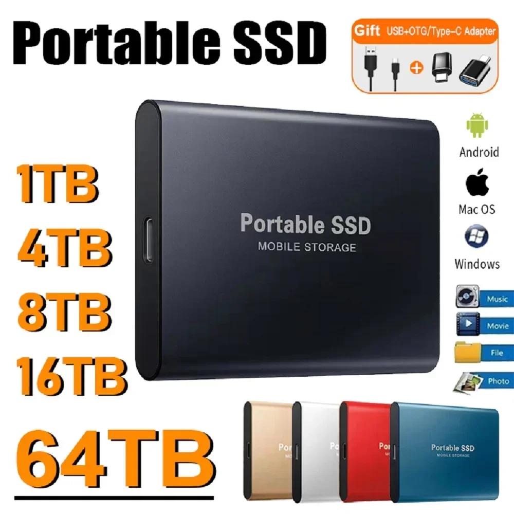 portable hard drive 1TB external hard drive 2TB USB3.1 High-Speed hard ssd 500g external solid state drive for Laptops/Mac/PC