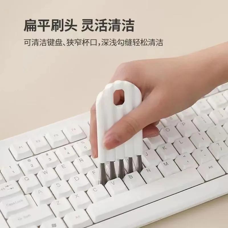 Cup lid keyboard gap brush curl cup lid brush air cushion comb cleaning brush bottle cap groove gap multi-purpose