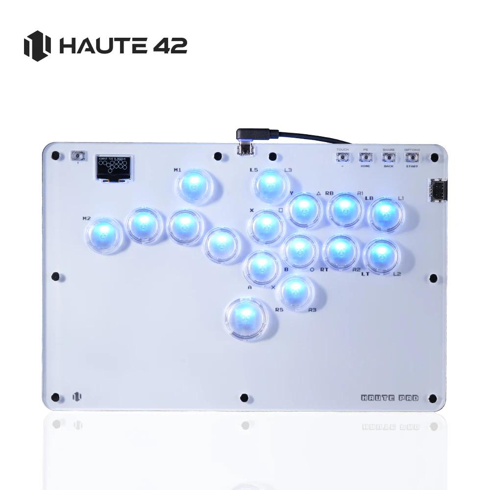 Haute42 Joystick Arcade Hitbox Controller Button Rim leverless Arcade Stick Controller For PC/ Ps4 / ps5/Steam Fightstick Arcade