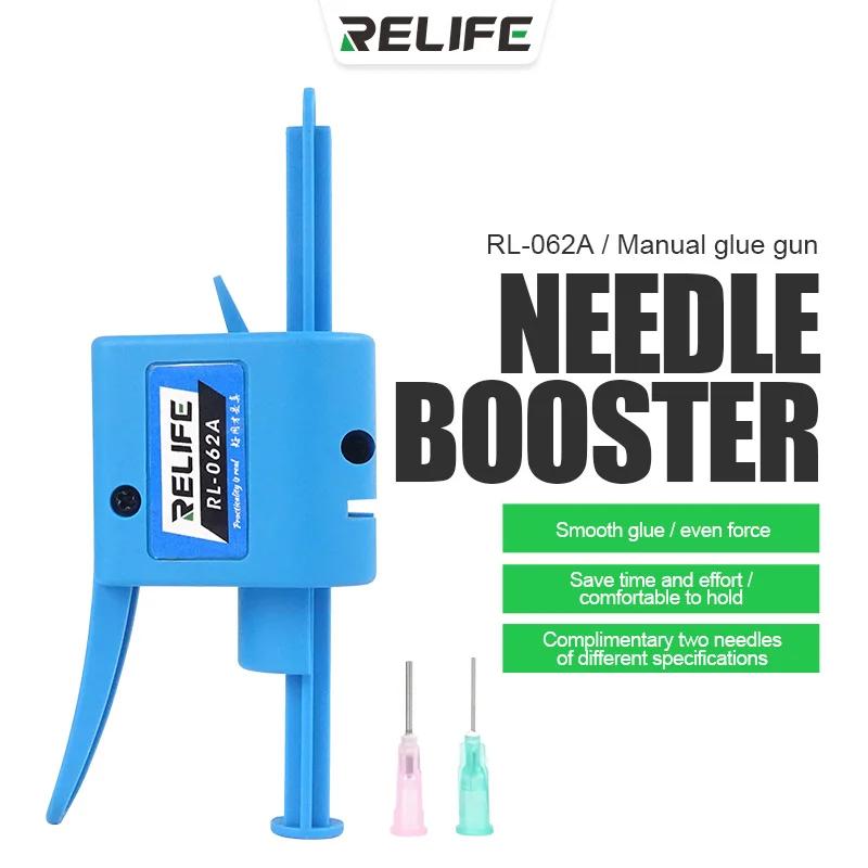 RELIFE RL-062A Manual Glue Gun 10cc Solder Flux Dispenser Welding Oil Solder Paste UV Needle Booster Universal Propulsion Tool