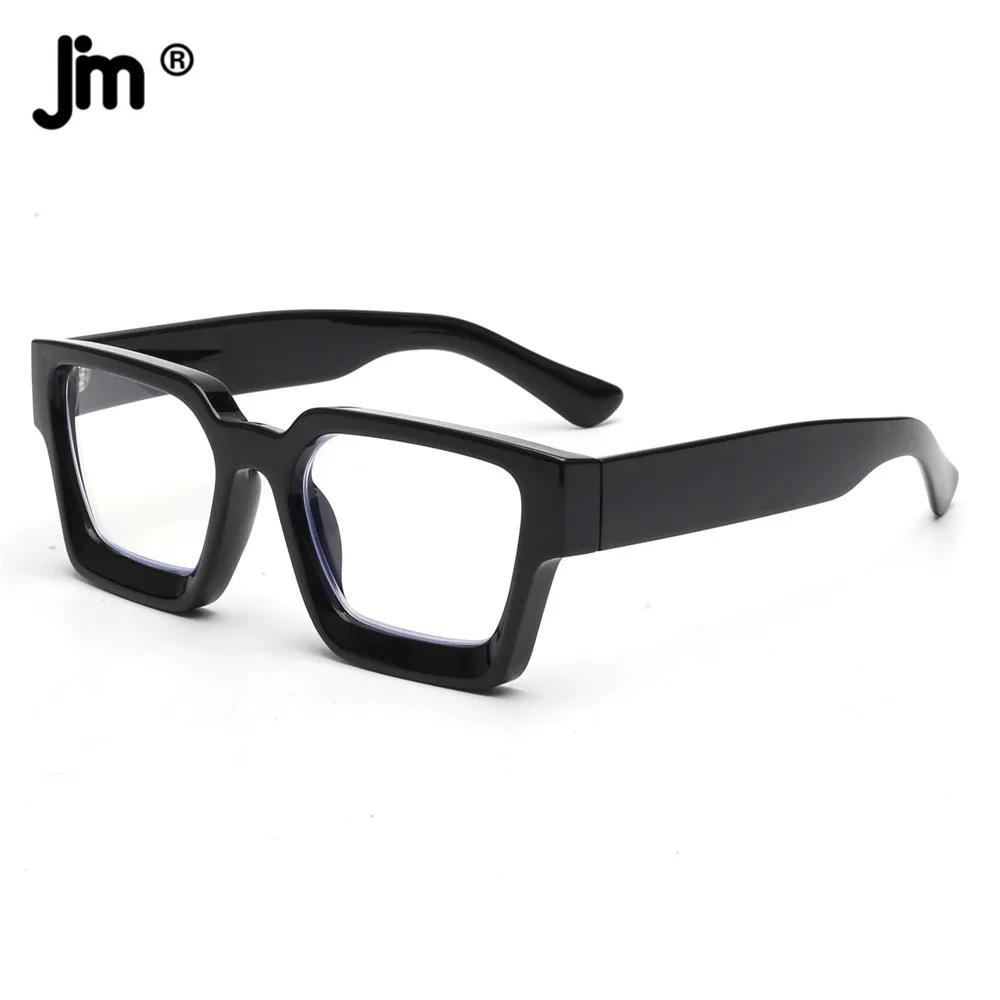 JM Square Reading Glasses, Blue Light Blocking Computer Reader for women men Reading Presbyopic Glasses