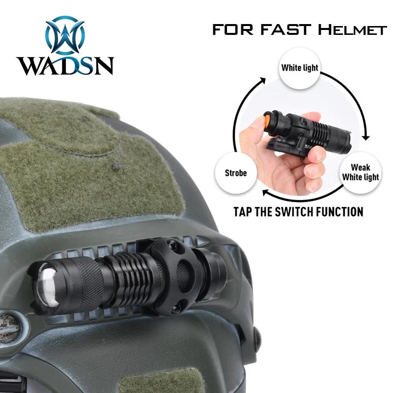 WADSN Tactical Scout FAST Helmet Light AIrsoft Strobe Mini White LED Lamp Constant Momentary Huting Output Helmet Flashlight