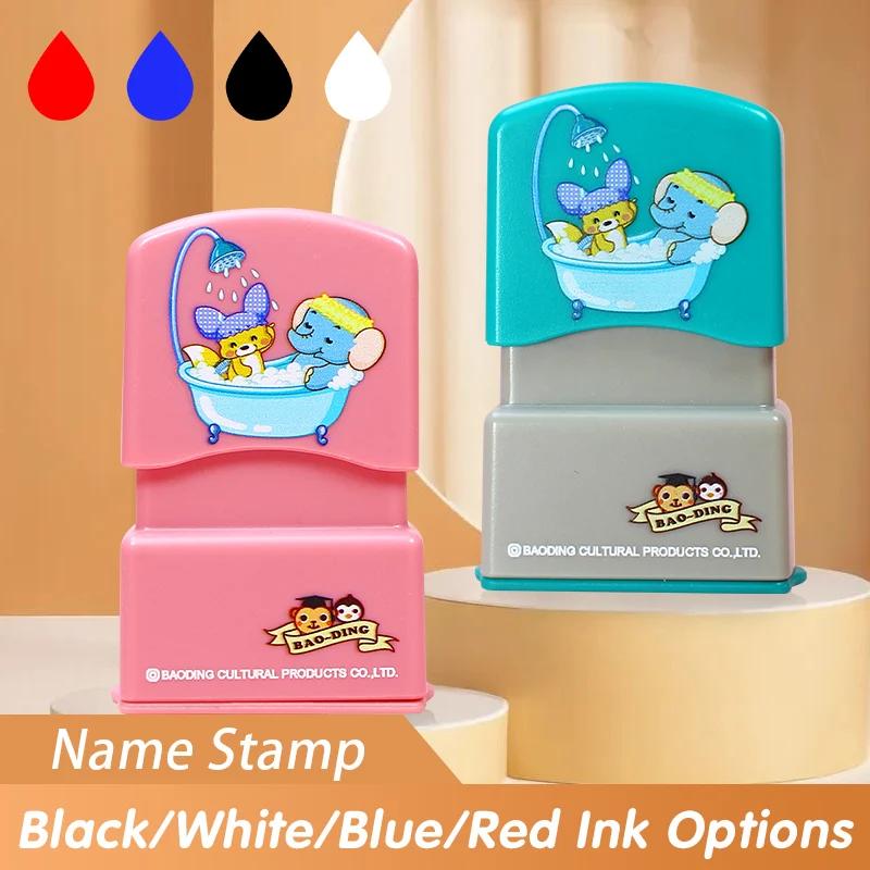 Customized Name Stamp Paints Personal Student Child Baby Engraved Waterproof Non-fading Kindergarten Cartoon Clothing Name Seal