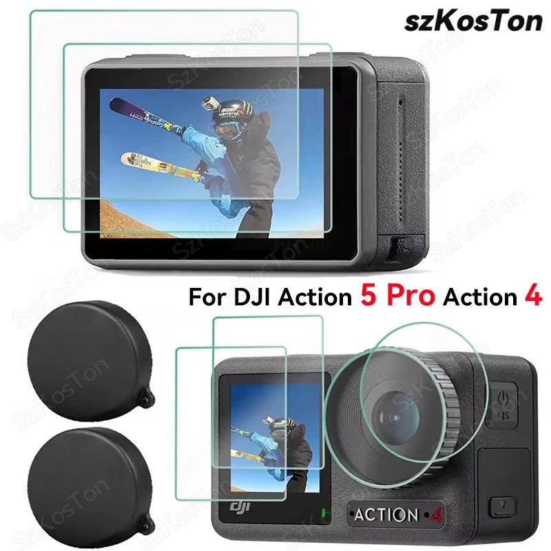 Camera Lens Dust Cover For Action 4 5 Pro Non Slip Silicone Lens Protection For DJI Osmo Action 5 Pro 4 Tempered Film Accessory