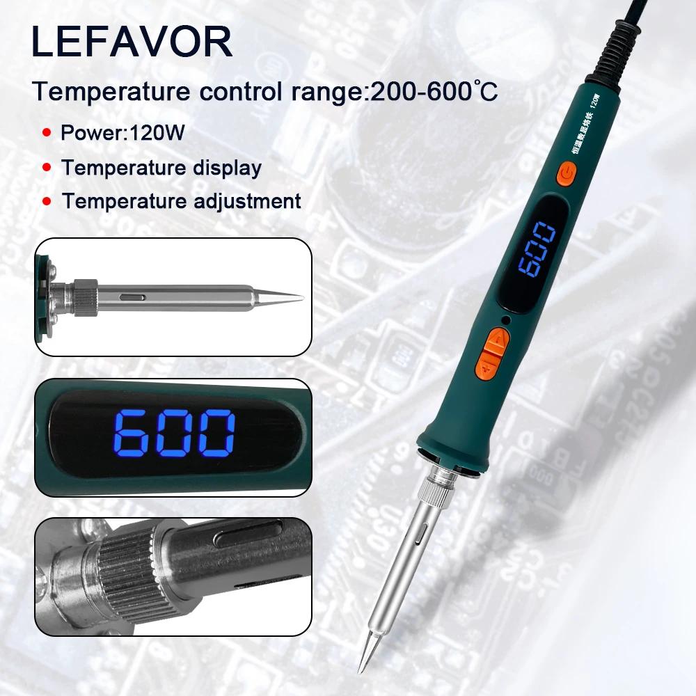 120W digital soldering iron Repair Soldering Tool Set Electric Soldering Iron Dual Calibration Temperature 200-600C 907S