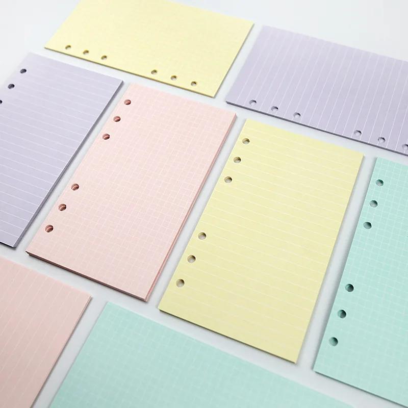 2025 40Sheet Kawaii A5 A6 Loose Leaf Notebook Refill Spiral Binder Index Paper Inner Pages Daily Planner Line Grid Blank Agenda