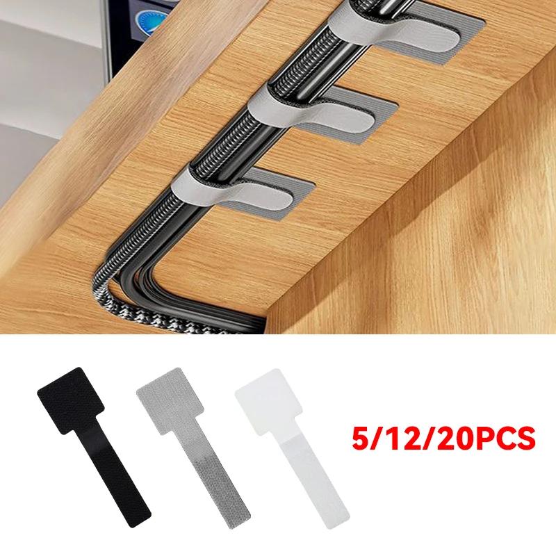 Reusable Cable Ties Fastening Wire Organizer Cord Rope Holder Self Adhesive Adjustable Cord Organizer Straps Desk Management