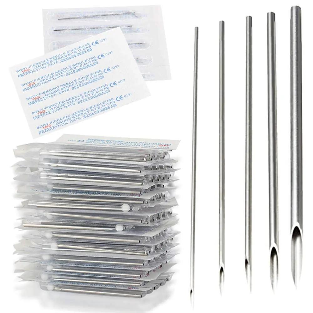 12G 14G 16G 18G 20G 5/10/30/50pcs Piercing Needles Disposable Body Piercing Needles Ear Nose Navel Nipple Piercing Piercing Kits