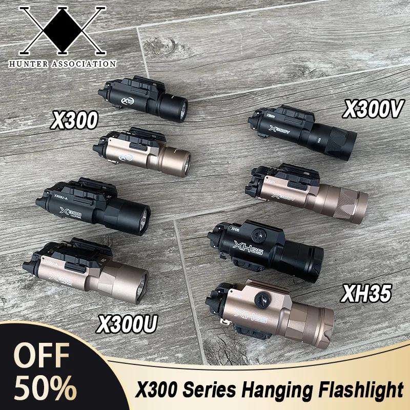 Tactical Surefir X300 X300U Ultra X300V XH35 Metal Pistol Gun Strobe LED Light Fit 20mm Rail Airsoft Hanging Hunting Flashlight