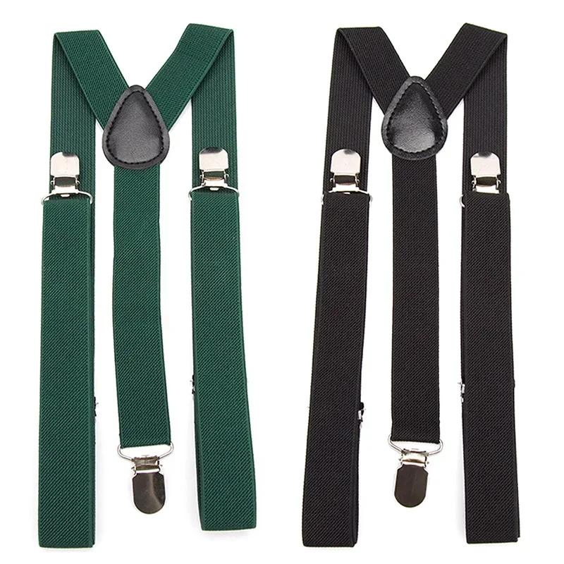 26 Color New Unisex Elastic Suspenders Y-Back Braces Men Gift Gentleman Adjustable Straps for Wedding Suit Party Daily Accessory