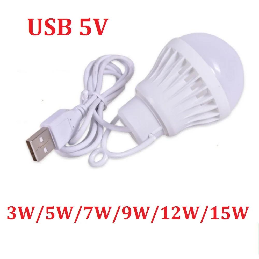 USB Bulb LED Portable Camping Lamp Mini Bulb 5V Power Book Lights Student Learning Desk Reading Hiking Tent Travel Work