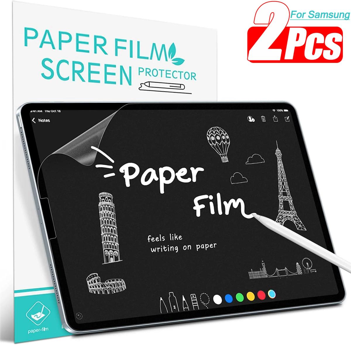 Paper Feel Screen Protector for Samsung Galaxy Tab S9 S8 A9 Plus S7 FE + S6 Lite S5e A8 A7 Lite A 10.1 8.0 Painting Drawing Film