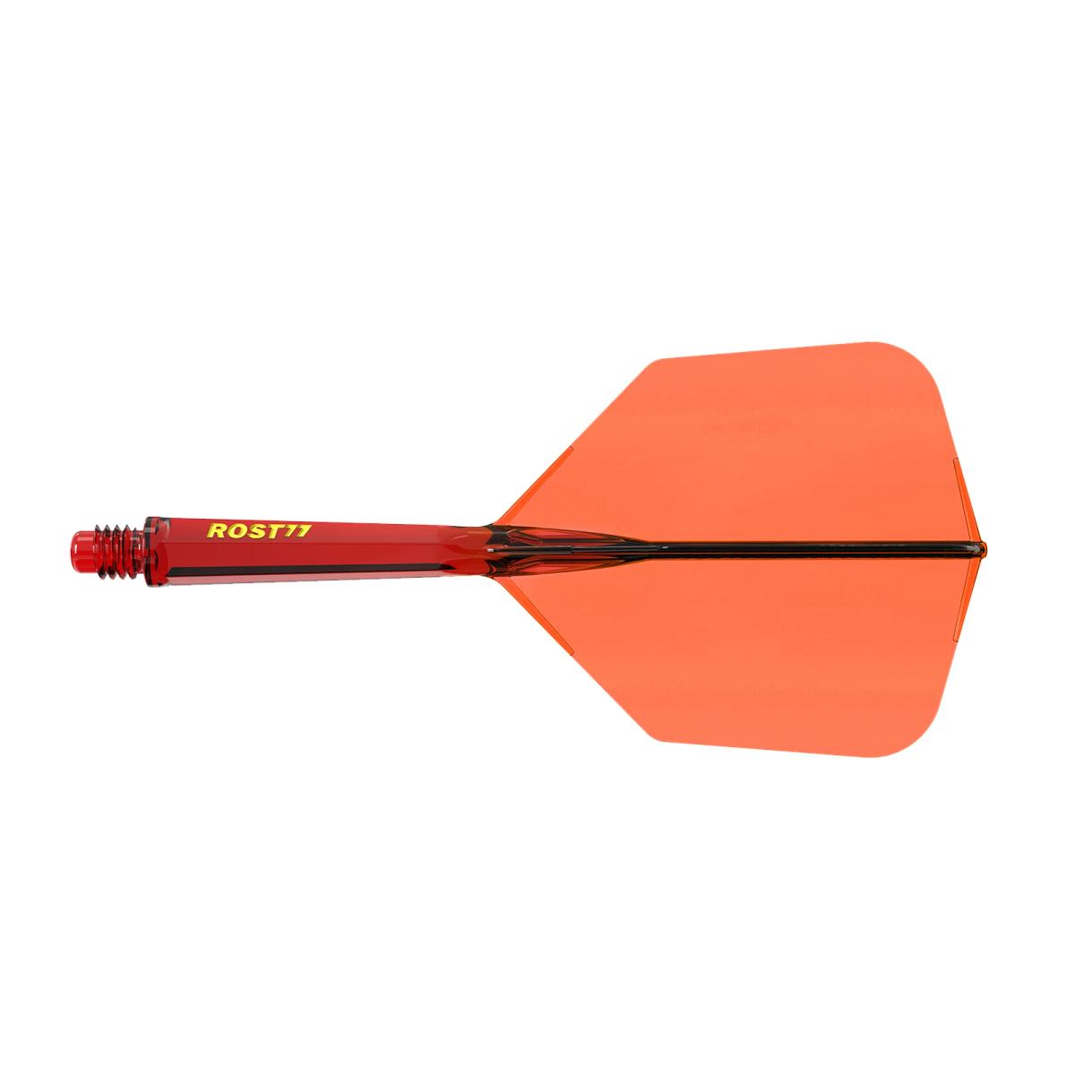 CUESOUL ROST 77 Integrated Dart Shaft and Flight,Big Wing Shape Set of 3 Pcs-Transparent Color