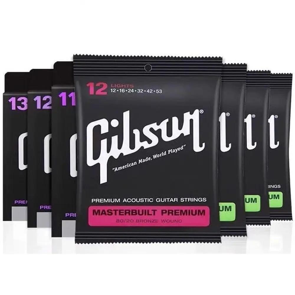 1 Set SAg Series Gibson Guitar Strings 6 Strings Good Sound Electric Guitar Strings Full Smooth Bronze Folk Guitar Strings