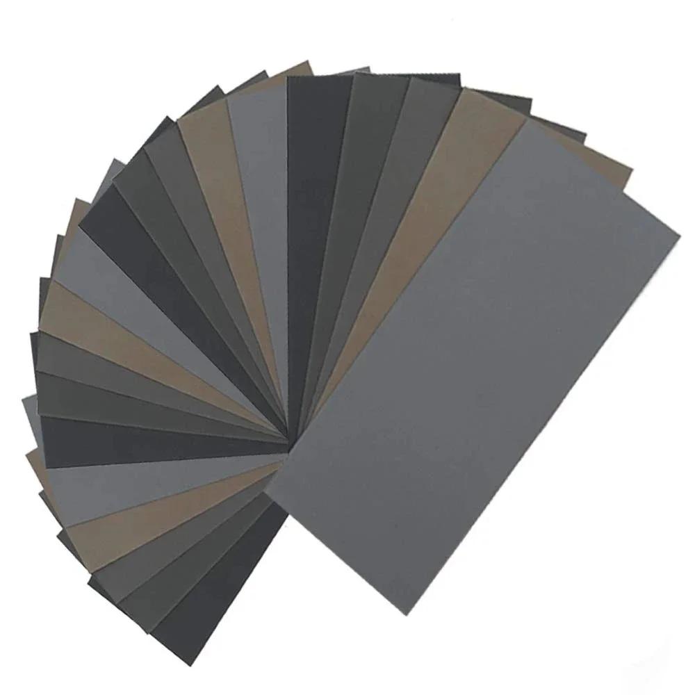 20pc Sandpaper Set 1000/2000/3000/5000/7000 Grit Sanding Paper Water/Dry Abrasive SandPapers For Wood Metal Polishing Automotive