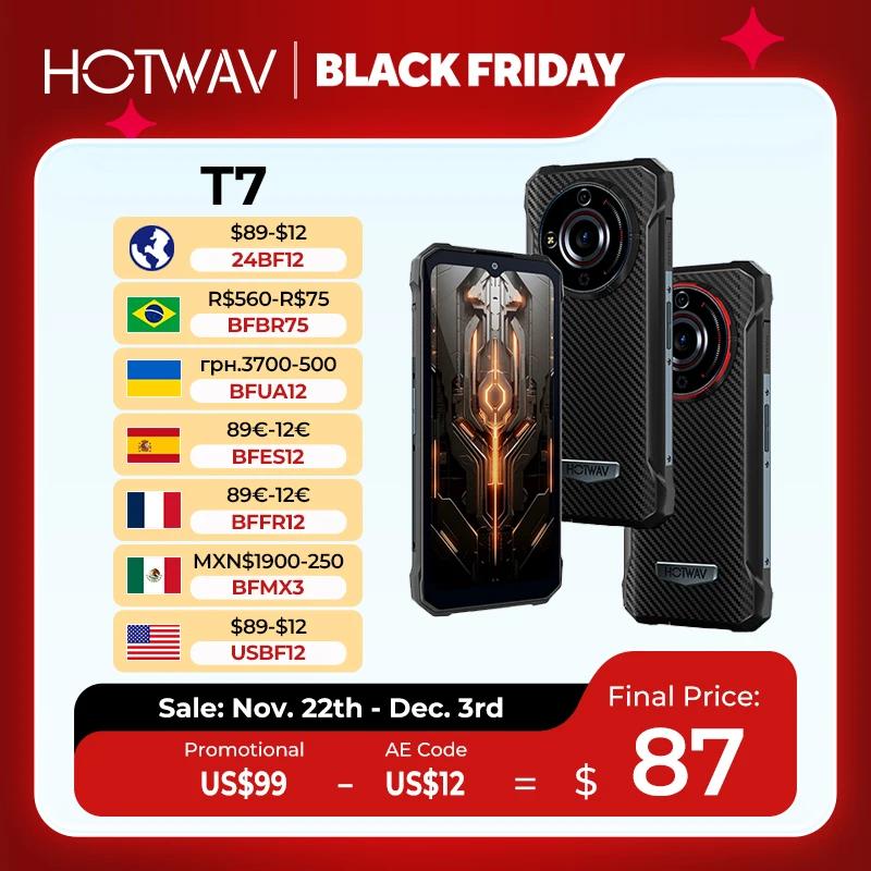 [World Premeire] HOTWAV T7 Rugged Smartphone 6.52'' HD+ Ultra Thin 6280mAh Battery MobilePhone 21MP Rear Android 13 Cellphone