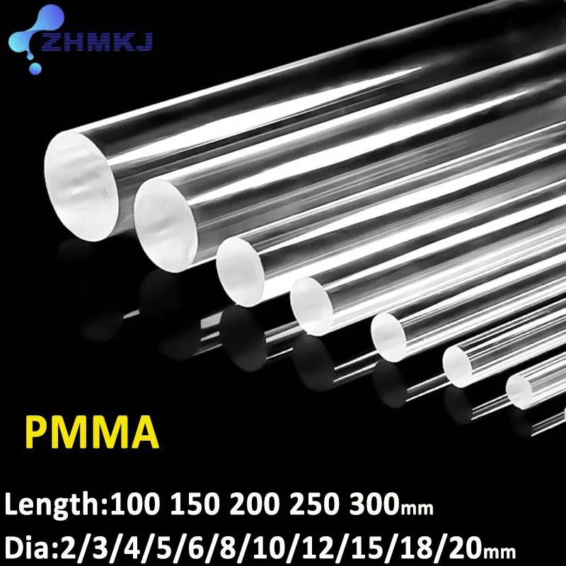 Transparent Acrylic Plexiglass Solid Rod PMMA Round Bar DIY Decor DIY Accessories Jewelry Holders Customized Photography Tools