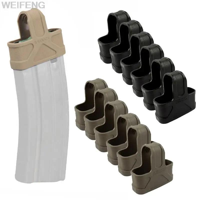 6/10PCS Tactical 5.56 Magazine Pouch Rubber Holster Glove Sleeve Cover M4 Mag Pouch Holder Carry Case Hunting Shooting Accessory