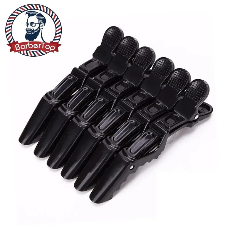 6pcs/Lot Plastic Hair Clip Hairpin Hairdressing Clamps Claw Section Alligator Clips Barber For Styling Salon Accessories