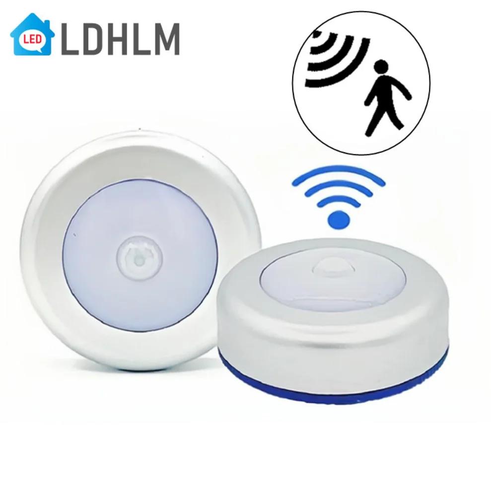 PIR Motion Sensor Night Light 6LED LED Human Body Induction Wireless Detector Automatic Light On / Off For Home Bedside Lighting