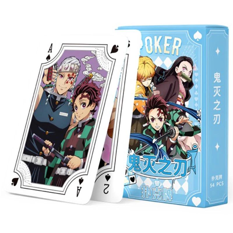 Demon Slayer Poker playing cards board games Anime Nezuko child kids Children toys deck card manga Conan Genshin Impact Family