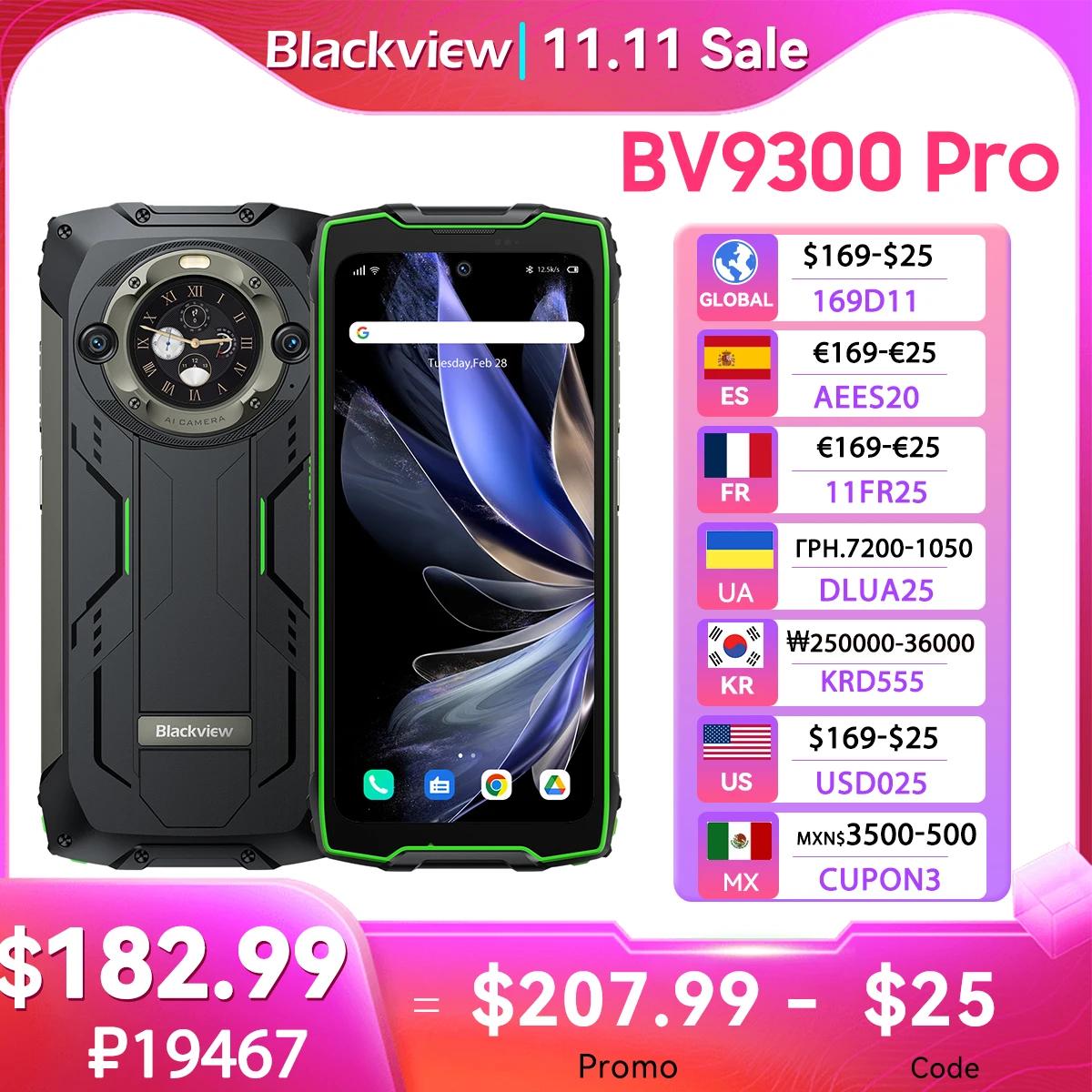 [World Premiere] Blackview BV9300 PRO Rugged Smartphone Helio G99 Android 13 Mobile Phone 8GB 12GB RAM, Dual Display Cellphones