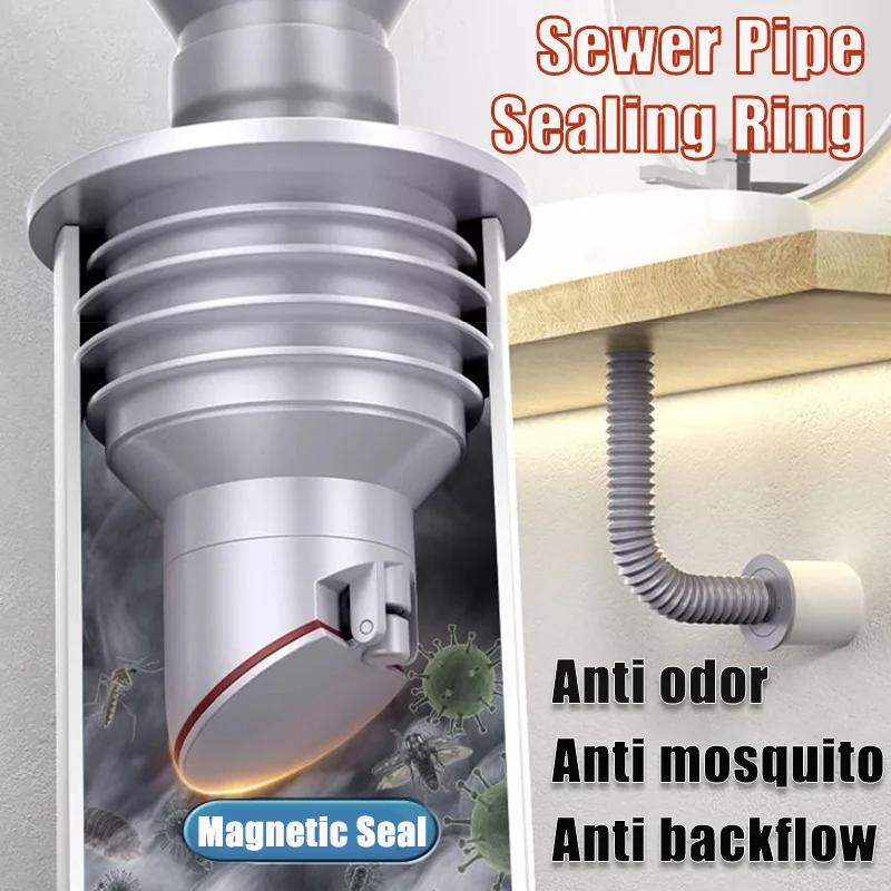 Silicone Sewer Pipe Sealing Ring Anti Odor Sewer Pipe Sealing Ring Water Plug Floor Drain Sewer Seal Stopper Bathroom Accessorie