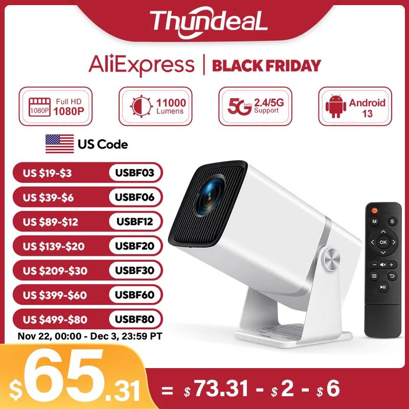 ThundeaL 4K Full HD Projector FHD TD80W Android WiFi 3D Home Theater TD80 Portable Beam Mini Projector Meeting 3D Video PK HY320