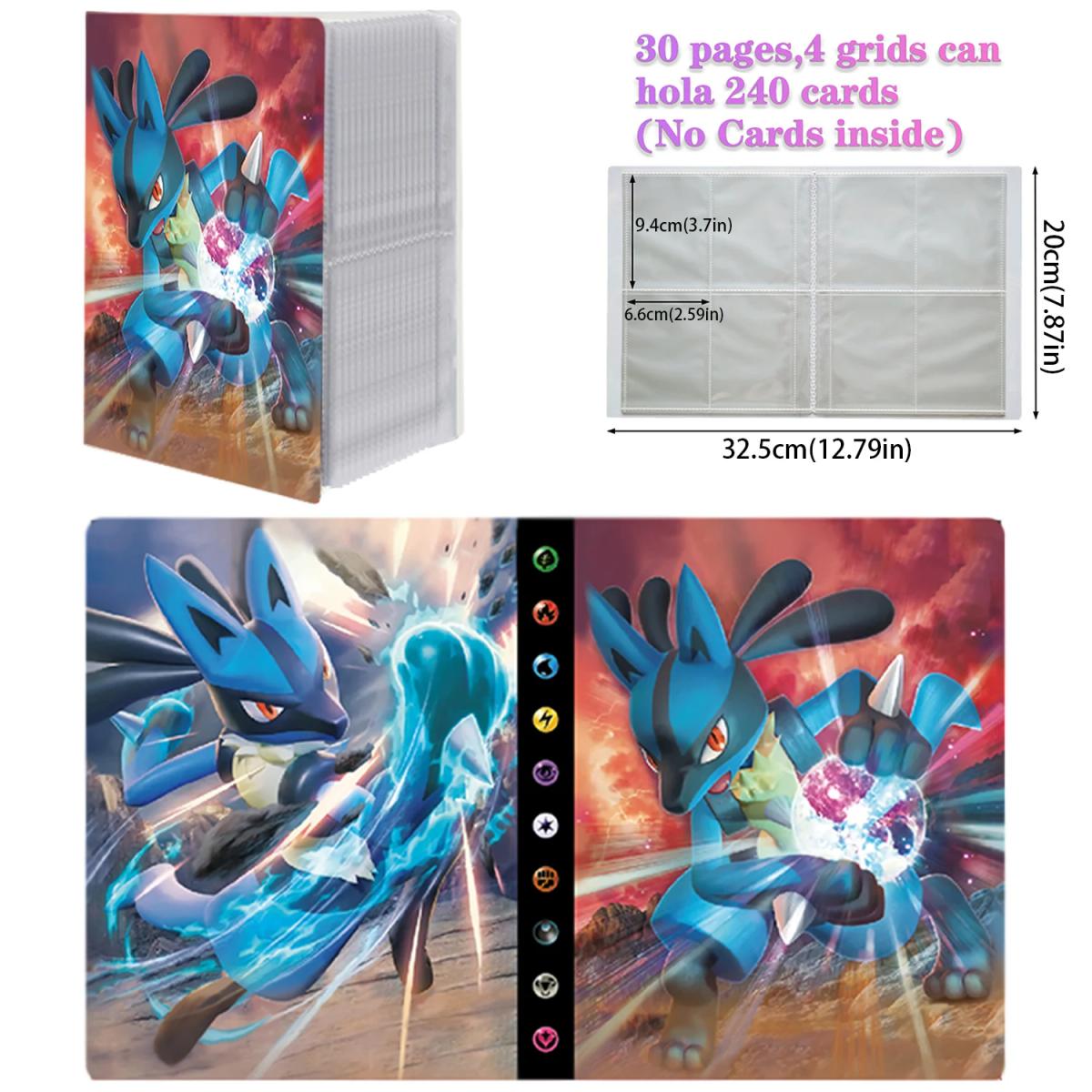 2024 Charizard Holder Binder Collections Folder Anime Card Protector Notebook  for Pokemones Album 240Pcs Card Book