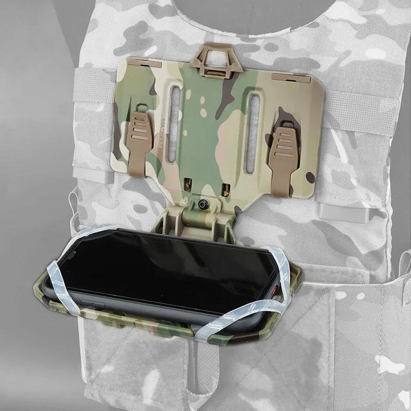 Tactics Cell Phone Holder Admin Pouch Map Navigation Pouch Molle Hunting Vest Chest Accessories Fold Smartphone Pouch