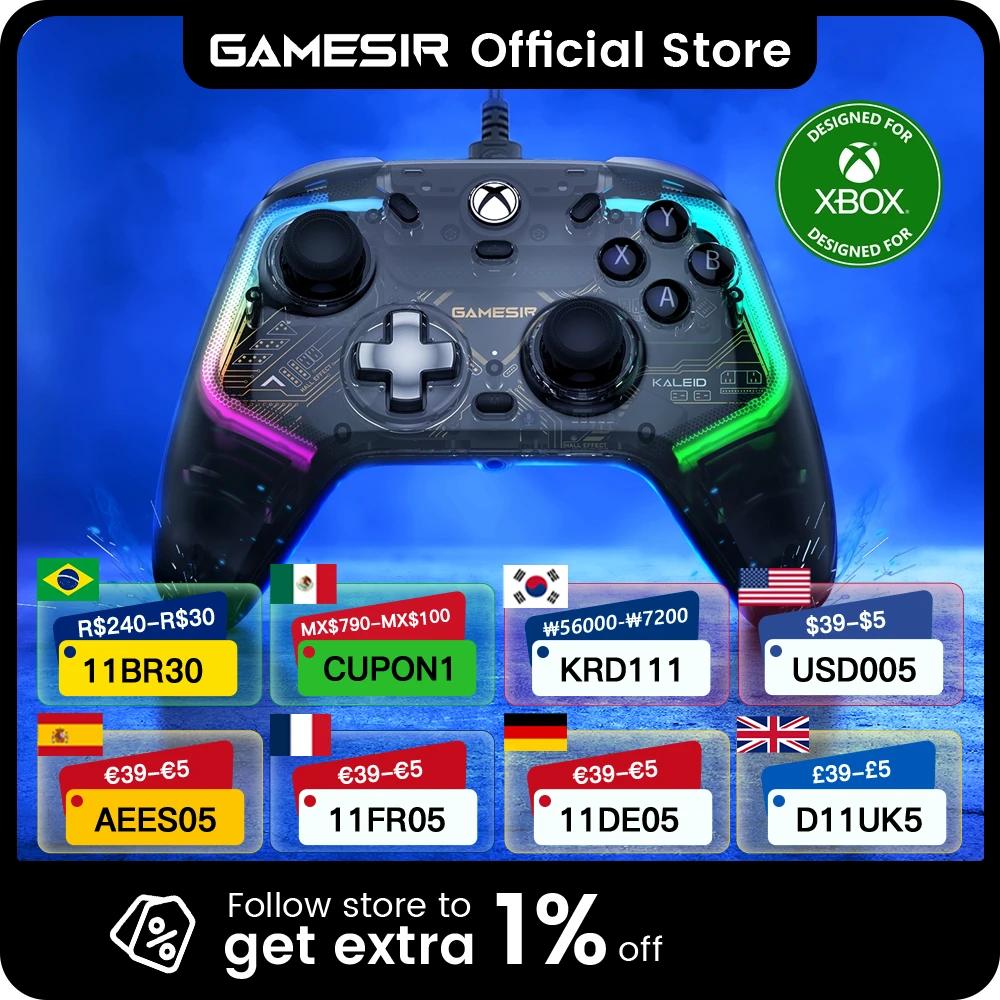 GameSir Kaleid Xbox Controller Wired Gamepad for Xbox Series X, Xbox Series S, Xbox One game console, with Hall Effect Joystick