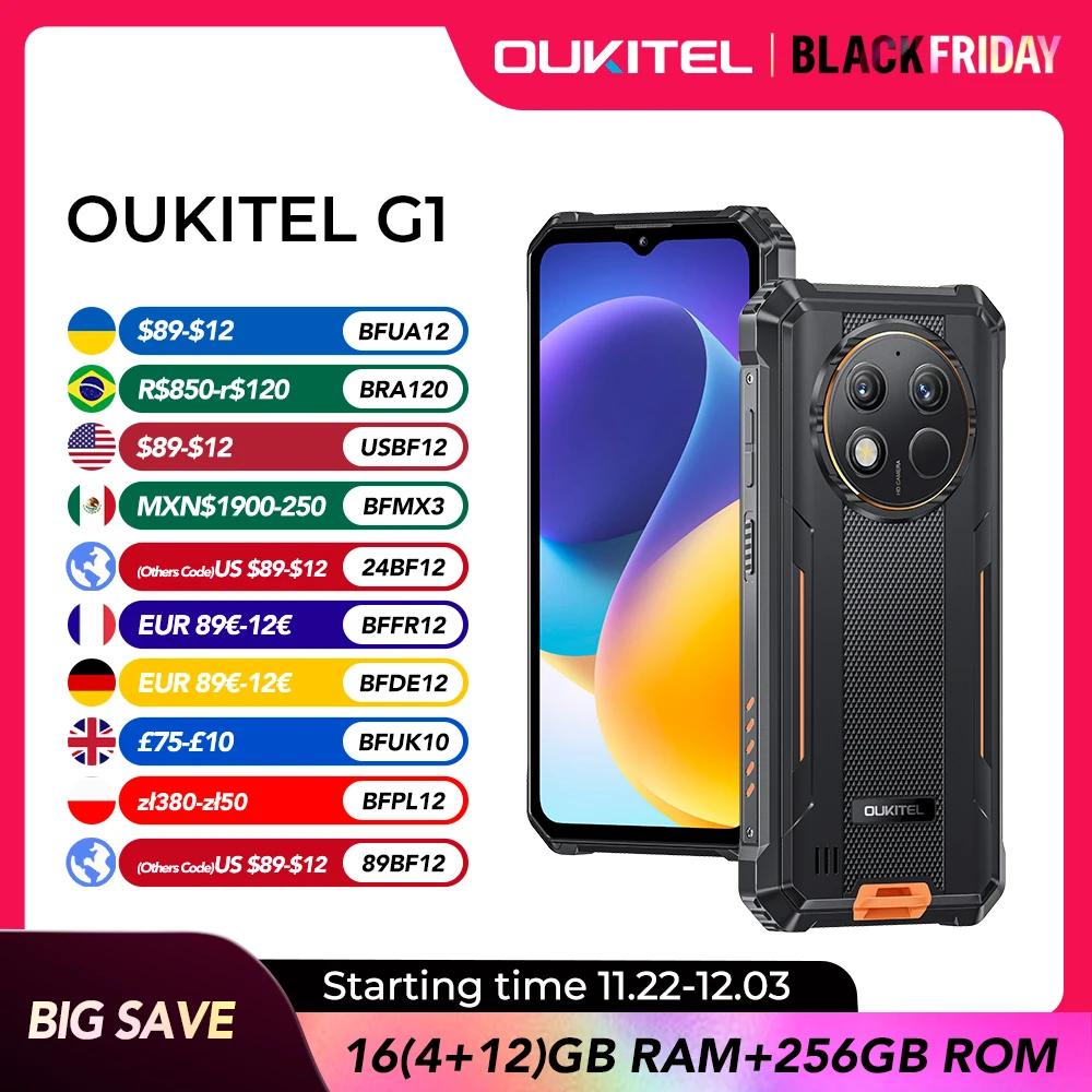 Oukitel G1 Rugged smartphone Android 6.52‘' 10600mAh 24GB+256GB Android14 48MP HD+ Camera cell phone