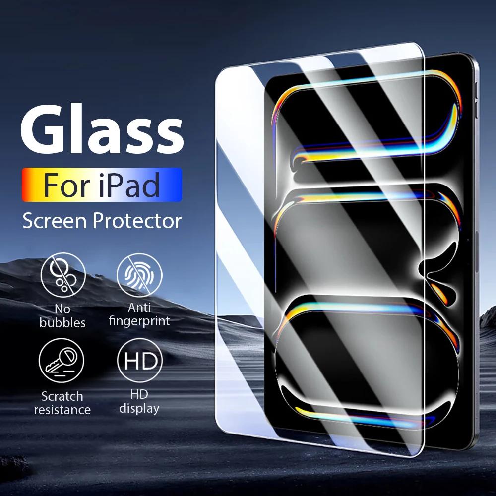 Tempered Glass For Ipad Pro 13 11 M4 12.9 10 9 10th 9th Generation Air 11 M2 5 4 3 2 Mini 6 10.2 10.9 2024 Screen Protector Film