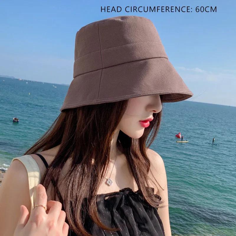 Women summer luxury fisherman golf bucket hat ladies light plate simple leisure basin cap tide sun hat sub