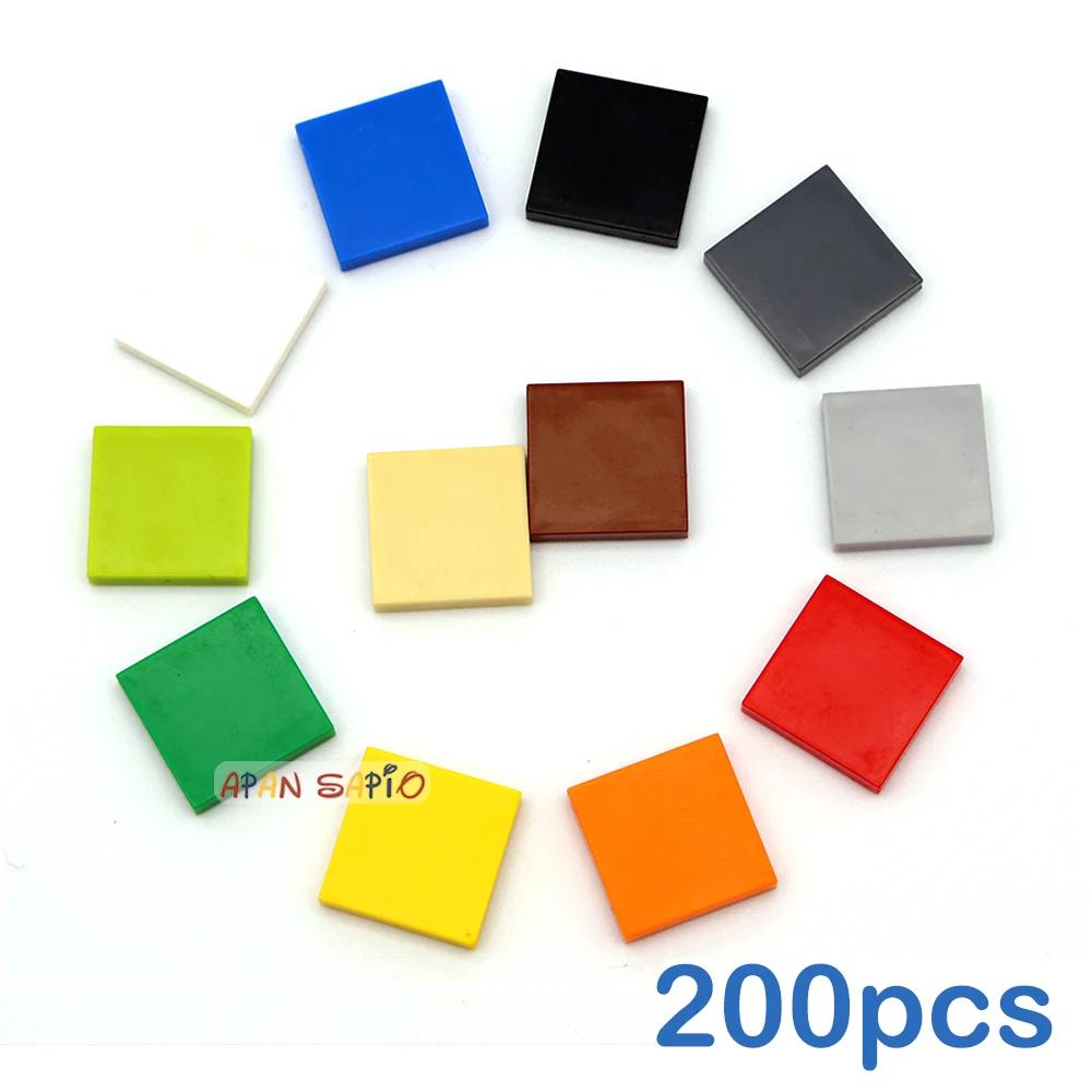 200pcs DIY Building Blocks Figure Bricks Ceramic Tile 2x2 Educational Creative Size Compatible With 3068 Toys for Children