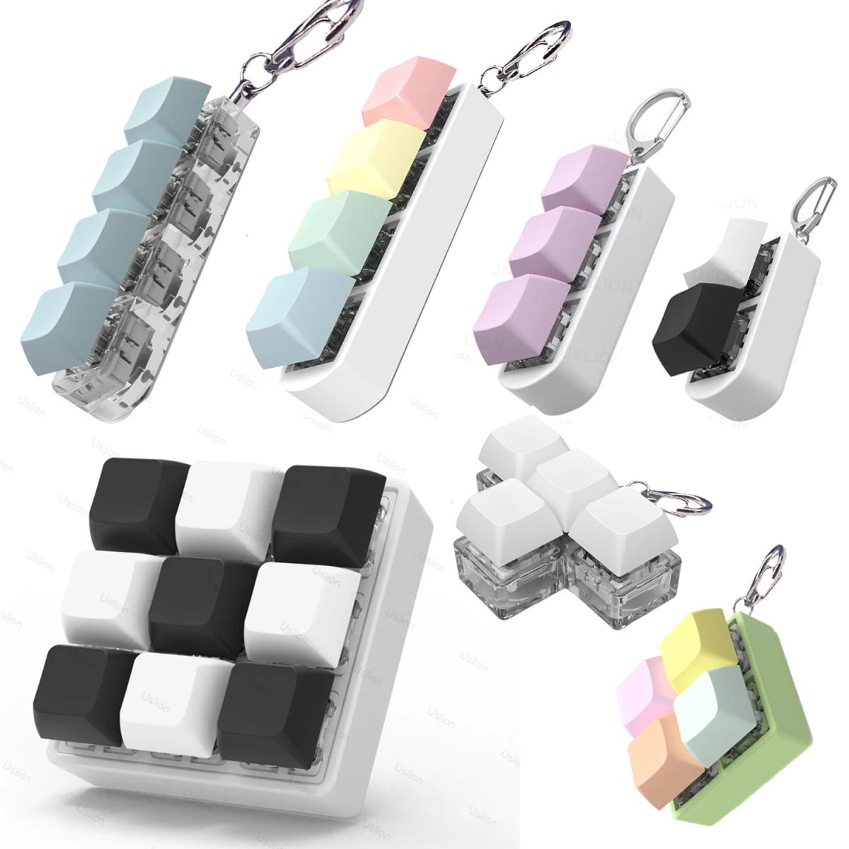 2/3/4/9 Keys Keyboard Keycaps Fidget Toy Party Stress Relief Diy  Keycaps Toy Keyboard Caps Finger Button Fidget Finger Keycaps