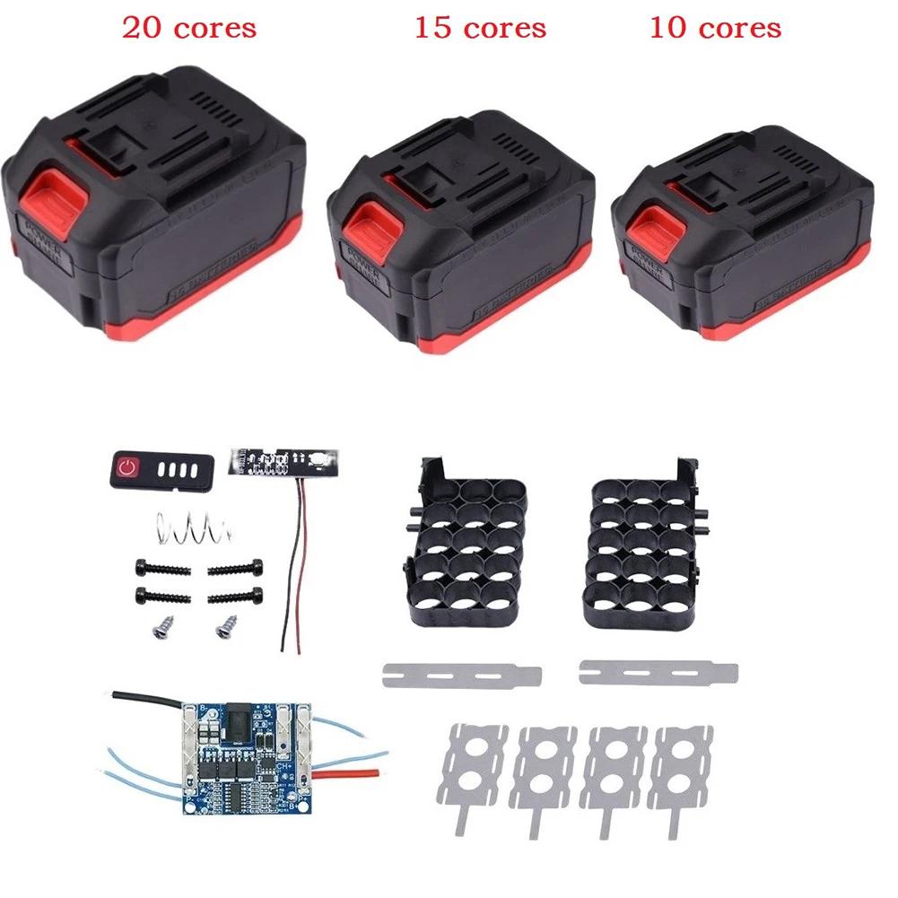 10/15/20 Cores Plastic Battery Case Storage Box Shell PCB Charging Board For Makita Battery Case Power Tool Accessories