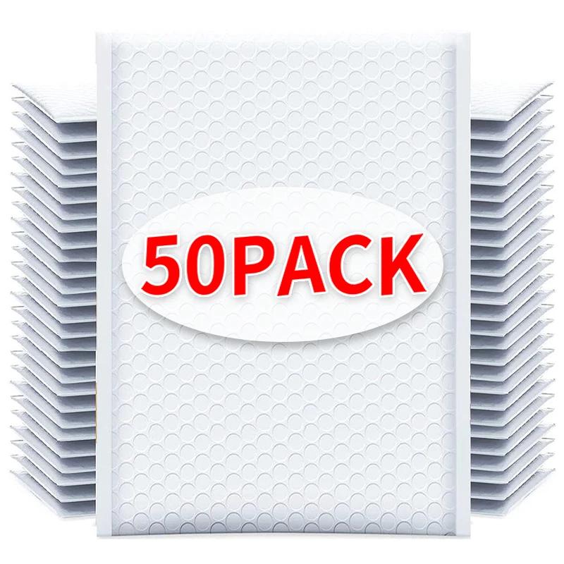 10-50Pcs Bubble Envelopes White Foam Shipping Bags Poly Bubble Mailers Pad Self Seal Packing Bags for Magazine 11cm 15cm 23cm