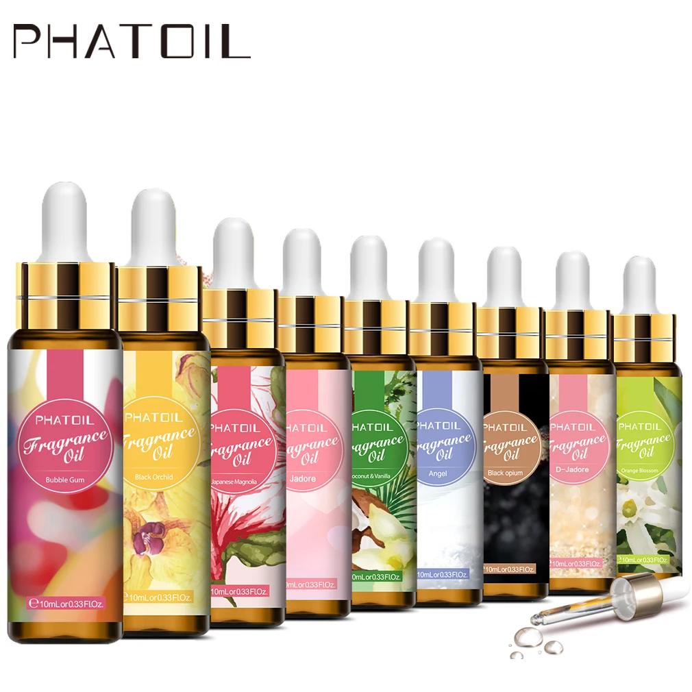 PHATOIL Coffee Coconut Vanilla Fragrance Essential Oil Diffuser 10ML with Dropper Aroma Oil White Musk Orchid Magnolia Marigold