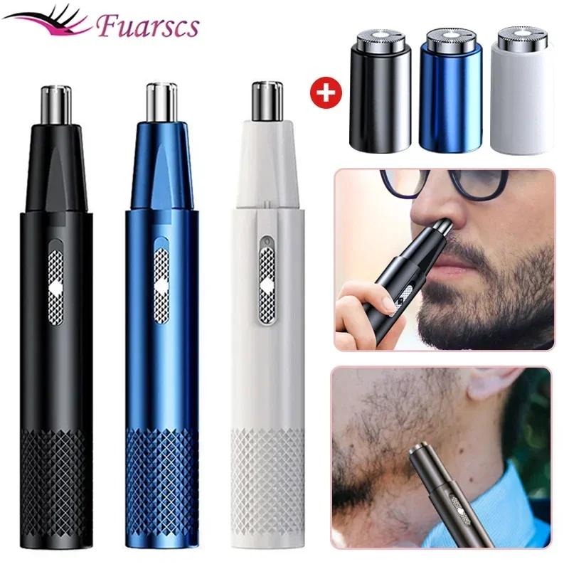 Electric Nose Hair Clipper Rechargeable Multi-kinetic Shaving Two-in-one Unisex Fully Automatic Washable Shaving Nose Trimmer