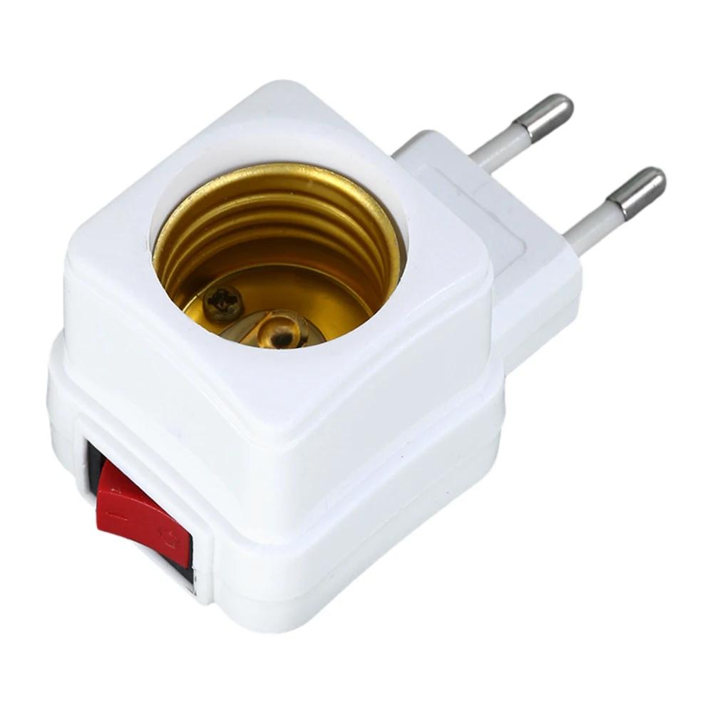 E27 LED Light Lamp Bulbs Socket Base Holder EU Plug Adapter ON/OFF Switch Lighting Accessories